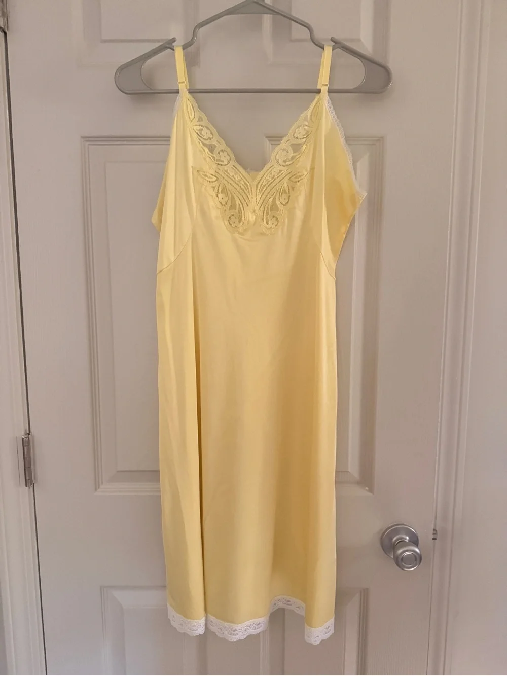 Butter Yellow Hand Dyed Lace-Trim Slip Dress - Women Intimates & Sleepwear